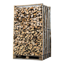 Charger l'image dans la galerie, Box 3 stères 30cm bois de chauffage sec - palette de bois coupé fendu de 2,1m3 chêne / hêtre : chataigniers