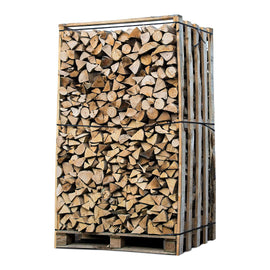 Box 3 stères 30cm bois de chauffage sec - palette de bois coupé fendu de 2,1m3 chêne / hêtre : chataigniers
