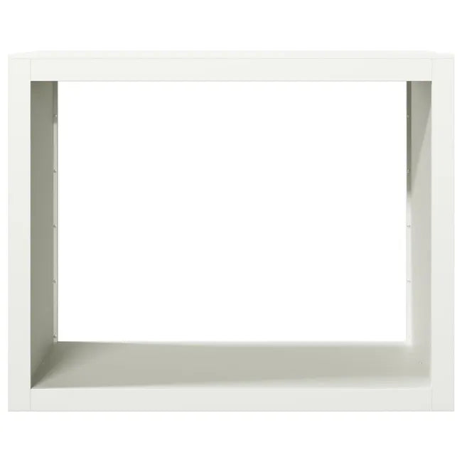 Range-bûches blanc 100 x 40 x 80 cm acier