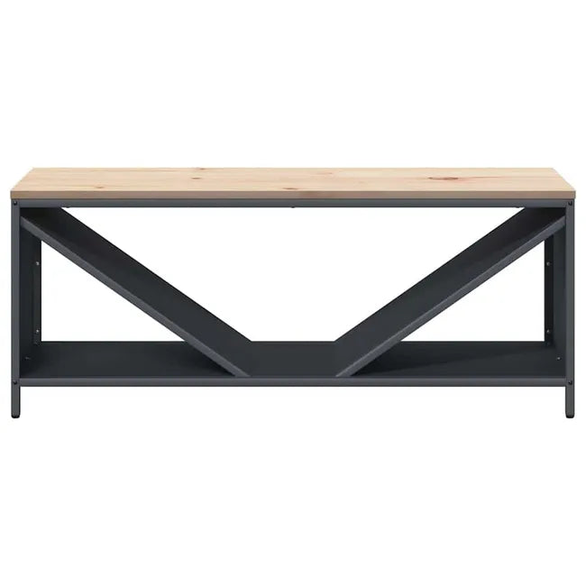 Range-bûches avec plateau en bois anthracite