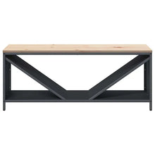 Charger l'image dans la galerie, Range-bûches avec plateau en bois anthracite