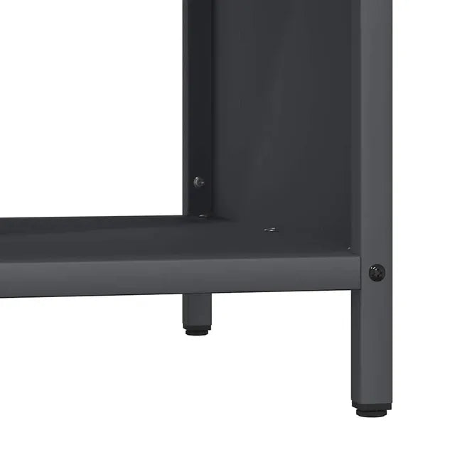 Range-bûches avec plateau en bois anthracite